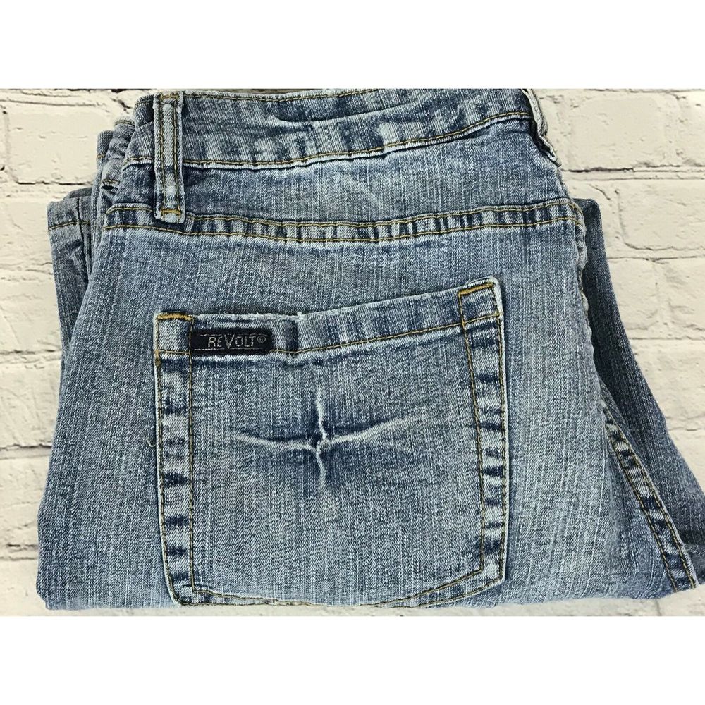 Revolt Cropped Jeans Junior Size 11 Studs - Picture 8 of 8